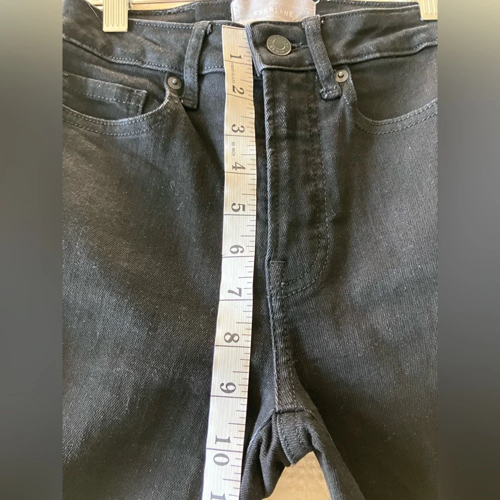 EVERLANE Curvy High-Rise Black Crop Skinny Jeans Size 23 - Picture 8 of 12